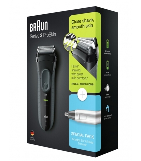 ماشین اصلاح صورت (ریش تراش) براون با موزن Braun 3000VS & EN10