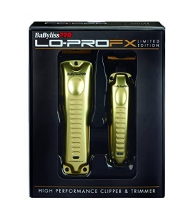 ست دو عددی ماشین اصلاح بابیلیس لوپرو لیمتد ادیشن گلد BaByliss PRO Lo-ProFX Limited Edition Gold Clipper Trimmer FXHOLPKLP-G