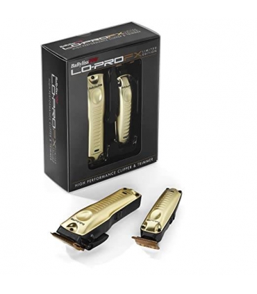ست دو عددی ماشین اصلاح بابیلیس لوپرو لیمتد ادیشن گلد BaByliss PRO Lo-ProFX Limited Edition Gold Clipper Trimmer FXHOLPKLP-G