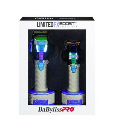 ست دو عددی ماشین اصلاح سر و صورت بابلیس پرو  بوست پلاس هفت رنگ Babyliss PRO FX Boost+ Collection Clipper & Trimmer - IRIDESCENT