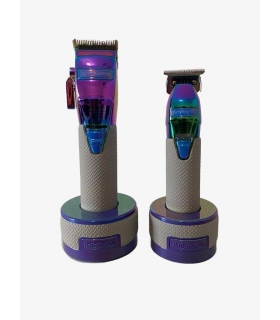 ست دو عددی ماشین اصلاح سر و صورت بابلیس پرو  بوست پلاس هفت رنگ Babyliss PRO FX Boost+ Collection Clipper & Trimmer - IRIDESCENT