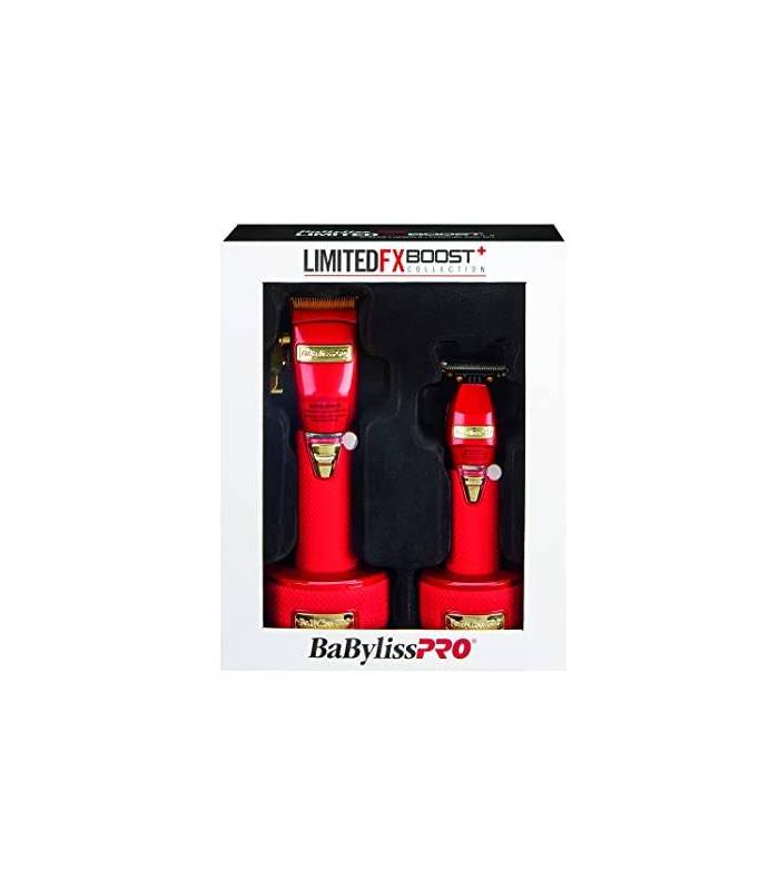 ست دو عددی ماشین اصلاح سر و صورت بابیلیس پرو لیمتد ادیشن بوست قرمز BaByliss PRO Red FX Boost+ Clipper Trimmer Set (FXHOLPKCTB-R)