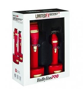 ست دو عددی ماشین اصلاح سر و صورت بابیلیس پرو لیمتد ادیشن بوست قرمز BaByliss PRO Red FX Boost+ Clipper Trimmer Set (FXHOLPKCTB-R)