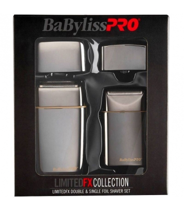 ست دو عددی شیور بابیلیس فویلی دو تیغه و تک تیغه گان متال BaByliss Pro LIMITEDFX Gunmetal Foil Shaver FXFSHOLPK2GMG