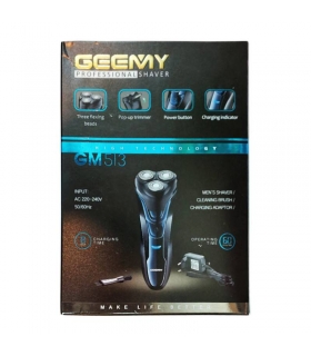 ماشین اصلاح صورت و ریش تراش جیمی شارژی GEMEI GM513