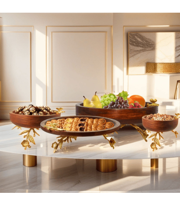 ست پذیرایی ارمیک طرح سولین چوبی ermeek WMC14